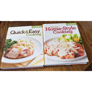 Family Circle Quick and Easy Cooking and Healthy Homestyle Cookbook Lot of Two